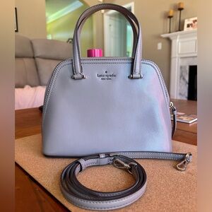Kate Spade Grey Mini Satchel Crossbody Bag, Grey Leather, VGUC